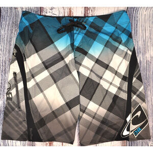 O’Neill Lopez SuperFreak 22" Board Shorts Men’s Size 36 Surfing Black/Blue/White